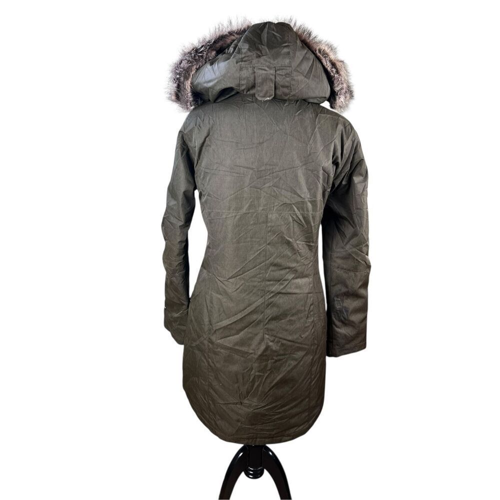 Columbia Woman's S Suttle Mountain Long Insulated Jacket Olive Green Omni-Heat - Picture 4 of 11